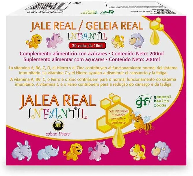 GHF Jalea Real Infantil Sabor Fresa 20 Ampollas