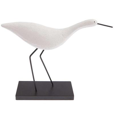Deko Aufsteller Strandläufer, Weiß, Polyresin, 22 x 5,5 x 19