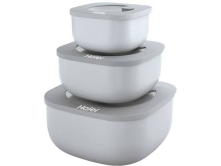 Haier - Boîte Hermétique De 3 Boites Alimentaires (Design Guzzini