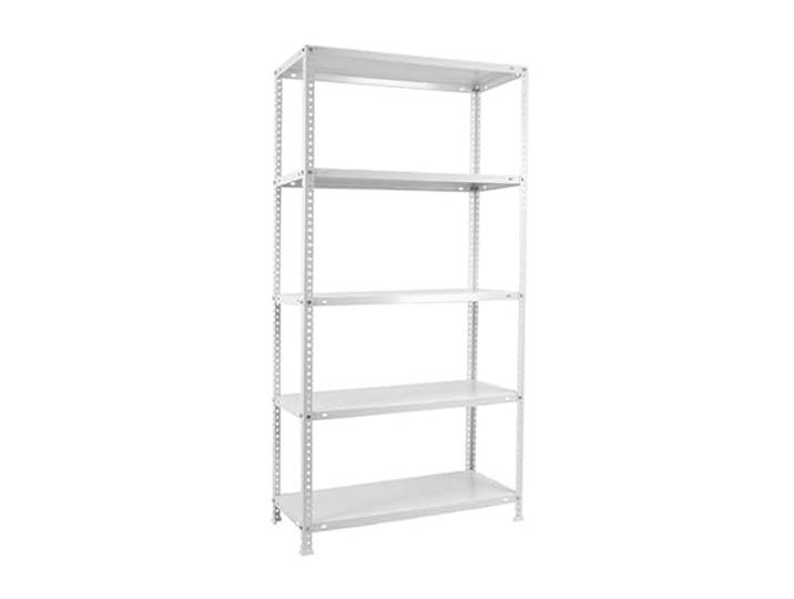 PROREGAL Schraubregal Panda HxBxT 180x80x50cm Fachlast 100kg Weiß Regal Standregal Aufbewahrungsregal
