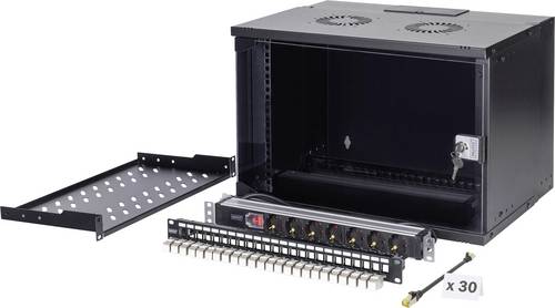 Digitus DN-49203-SET 19 Zoll Netzwerkschrank (B x H x T) 540 x 370 x 400mm 7 HE Schwarz