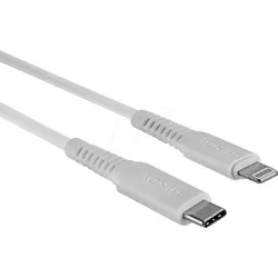 LINDY 31317 - Sync- & Ladekabel, USB-C > Lightning, MFi, 2 m, weiß