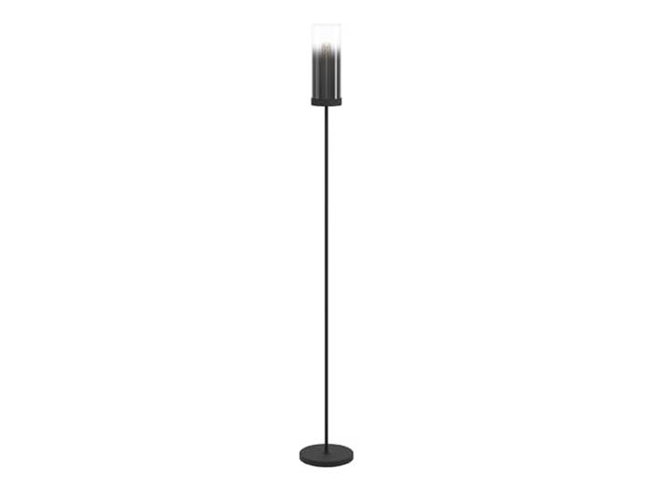 Eglo Lampadaire Toothill\, verre fumé\, salon\, métal et noir\, éclairage indirect\, douille E27\, 160 cm