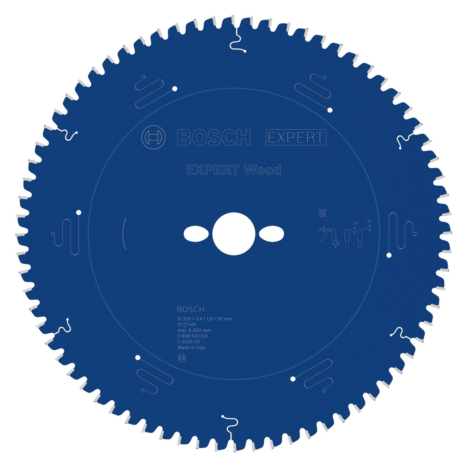 Bosch Professional Zubehör Kreissägeblatt Expert for Wood (2608642531)