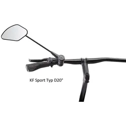 Krampe Lenkerspiegel KF Sport Typ D 20°, klappbar Lenkeraußenklemmung, links