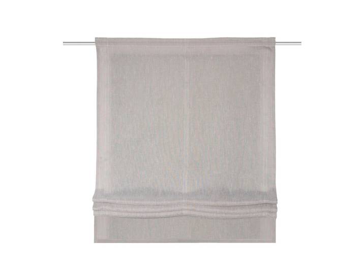 Raffrollo Tirian, Taupe, Uni, 80x140 cm, Oeko-Tex® Standard 100, Länge universell einstellbar, Heimtextilien, Vorhänge, Rollos, Rollos