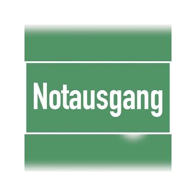 Notausgang, Textschild, Folie, 297x105 mm