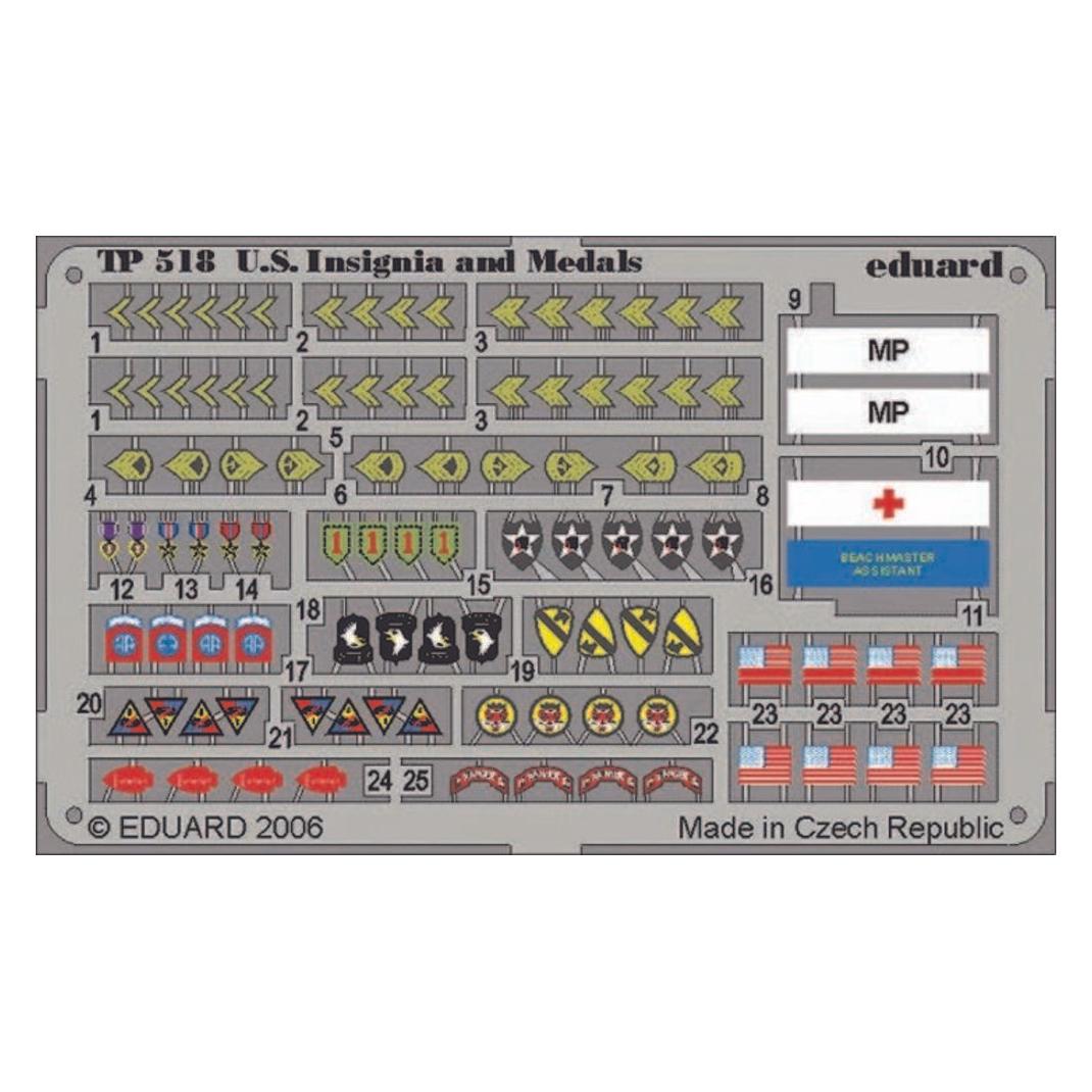 Eduard US insignia and medals WWII (TP518)
