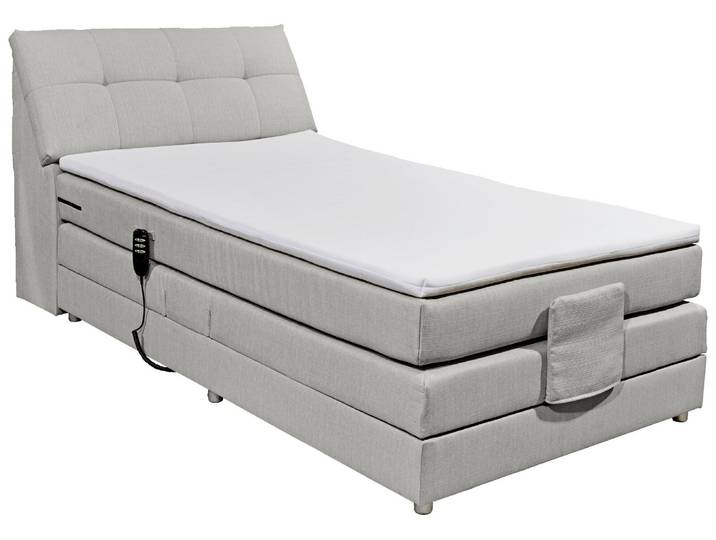 Esposa Boxspringbett CARPINO, Silver, Stoff