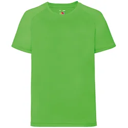 Fruit of the Loom Performance T Kids Kinder T-Shirt Sport Shirt Fitness NEU, lime, 104