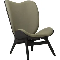 Conversation Piece Sessel 106 cm hellgrün auf schwarzen Eichenbeinen