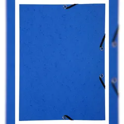 Exacompta 55462E 50x Eckspannmappe A4 aus Karton ohne Klappen - Blau