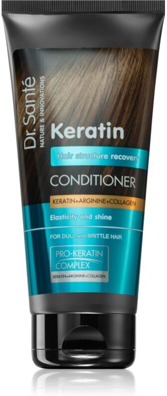 Dr. Santé Keratin après-shampoing régénérant pour cheveux fragiles sans éclat 200 ml