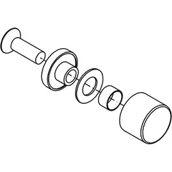HSK Ersatzteile Rollengegenhalter, Chrom, E100262-41 E100262-41