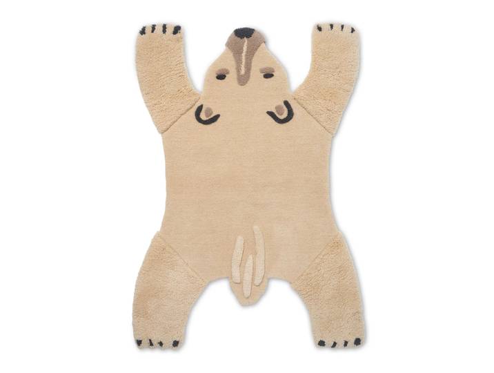 Ferm Living Animal wollen vloerkleed Polar bear