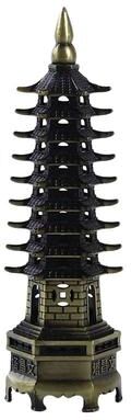 Inspired Finds Feng Shui Wenchang Pagoda Tower Zinc Alloy Desk Ornament For Wisdom And Success 9 Layers bronze