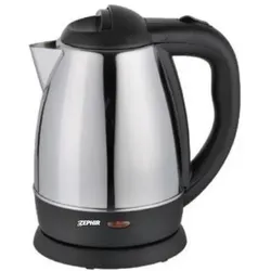 Zeuz ZHC91, Wasserkocher, Schwarz, Silber