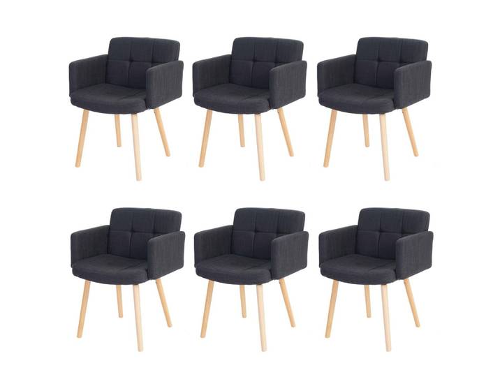 ESSZIMMERSTUHL Anthrazit 6er-Set
