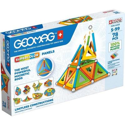 Invento 507059 - Geomag Classic Supercolor Panels Recycled 78 pcs, Magnetischer Baukasten, Magnetspielzeuge