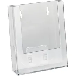 Prospekthalter Wand/ Stand, Polystyrol, Taymar 1 x Hochformat | A5, PS, transparent