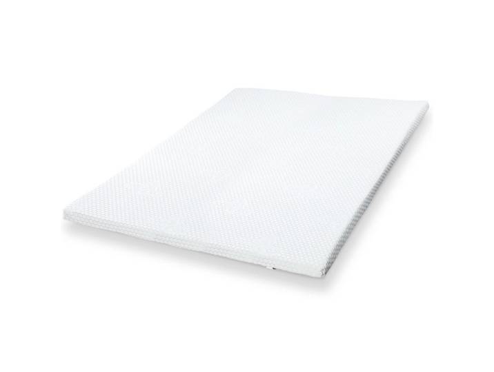 The White Stone Topper aus viskoelastischem Schaum 80 x 190 cm ; Matratzenauflage 6 cm, Weiß, Textil, H2, 80x190 cm, Bezug antimikrobiell beschichtet, Schlafzimmer, Matratzen, Topper
