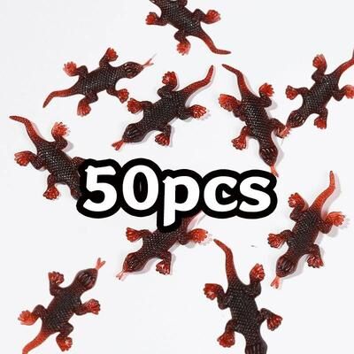 Uplift Essentials 50Pcs Fake Cockroach Realistic Prank Bug Set gecko