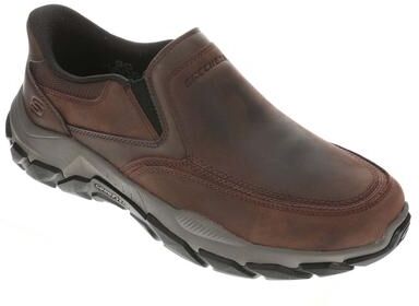 Skechers USA Santoro-Archaic (Men's) Casual Shoes in Brown, Size 8.5 M, Leather/Memory Foam