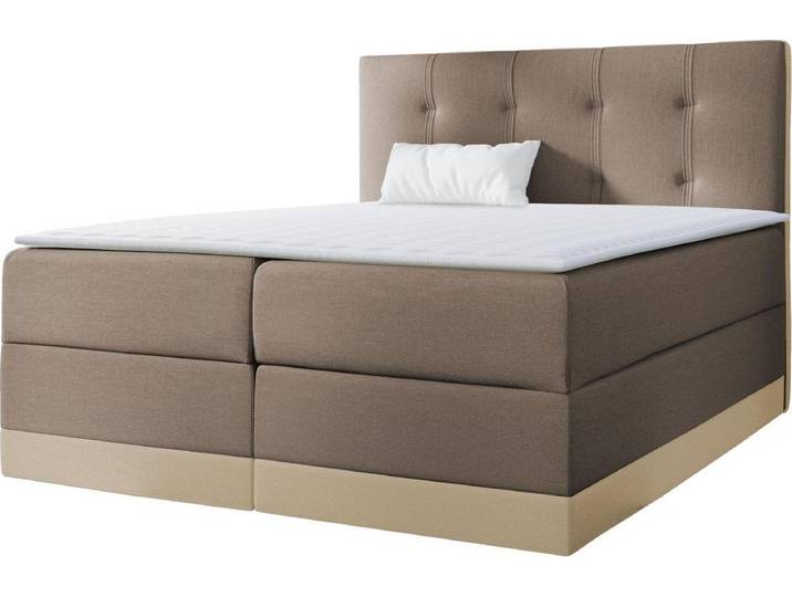 MIRJAN24 Boxspringbett Royal, Doppelbett mit zwei Bettkästen für die Bettwäsche, Stilvoll Polsterbett (Farbe: Kameleon 04 + Kameleon 15, Größe: 140 x 200 cm)