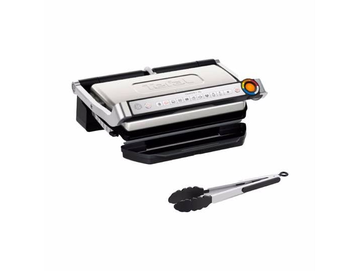 Tefal Optigrill+ XL GC728DCH inkl. Grillzange Kontaktgrill – edelstahl