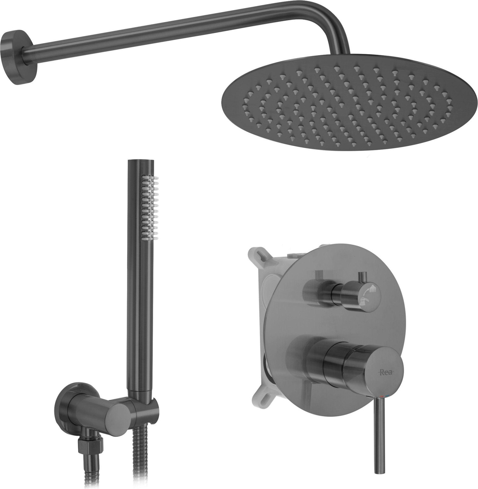 Rea Inbouw Regendoucheset Lungo Titan met Box