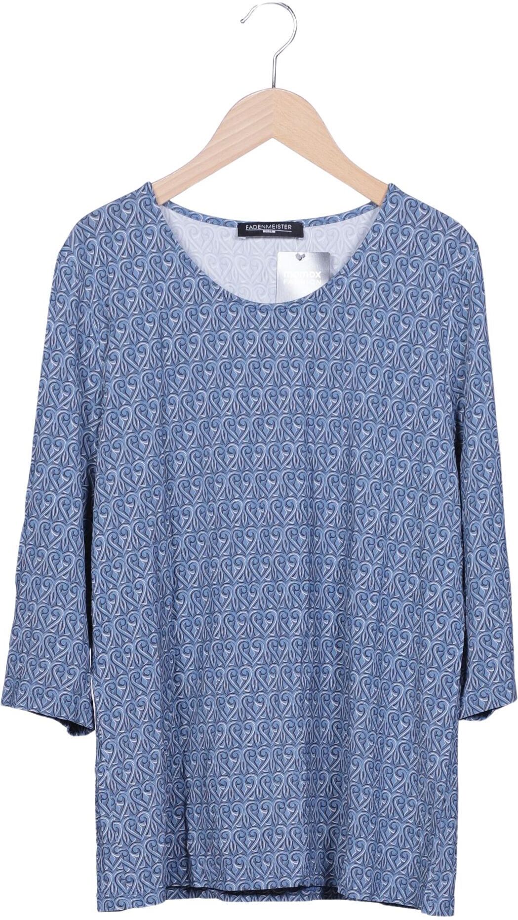 Fadenmeister Berlin Damen Langarmshirt, Hellblau, Gr. XL, kein / Etikett - Second Hand