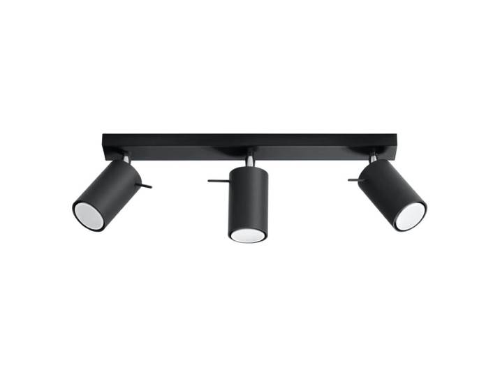Plafonnier noir avec 3 spots, style industriel, réglable