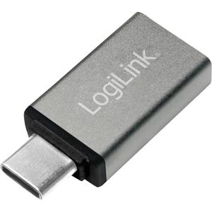 LogiLink USB-Adapter AU0042, silber, USB-A Buchse auf USB-C Stecker, USB 3.0