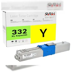 OBV Toner Gelb kompatibel zu OKI C332dn MC363dn - Ersetzt 46508709 - ca. 3.000 Seiten