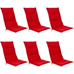 HOCHLEHNERAUFLAGE Base HL 120/50/6cm Rot 6tlg