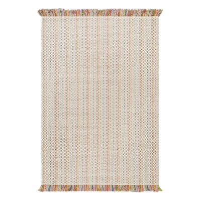 Teppich ESPRIT "Kids Durrie", bunt (multicolor), B:200cm H:6mm L:290cm, Schurwolle, Teppiche, Teppich, Kinderteppich, kurzflor, handgewebt, Wolle, natürlich, gestreift