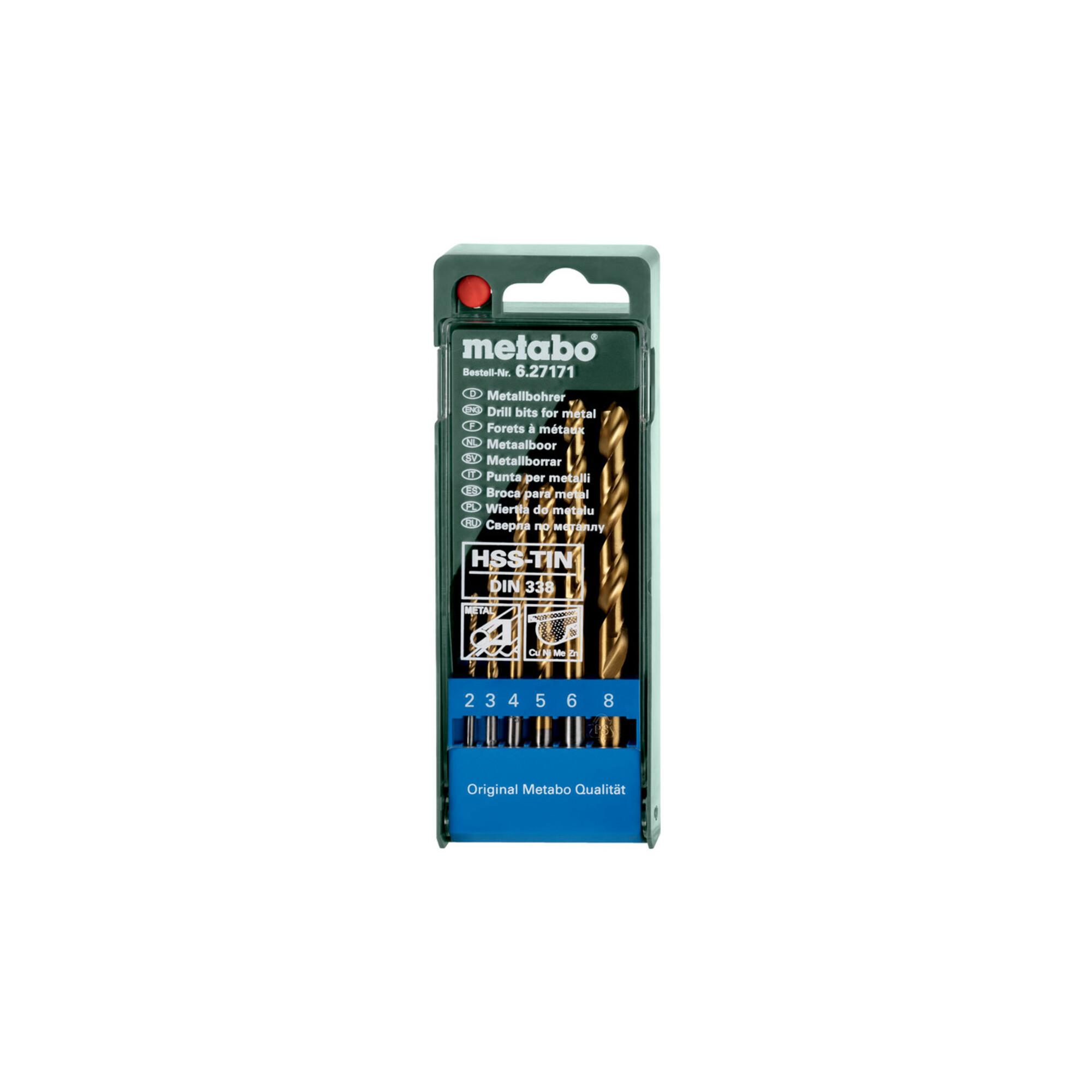 Metabo HSS-TiN-Bohrerkassette, 6-teilig (627171000)
