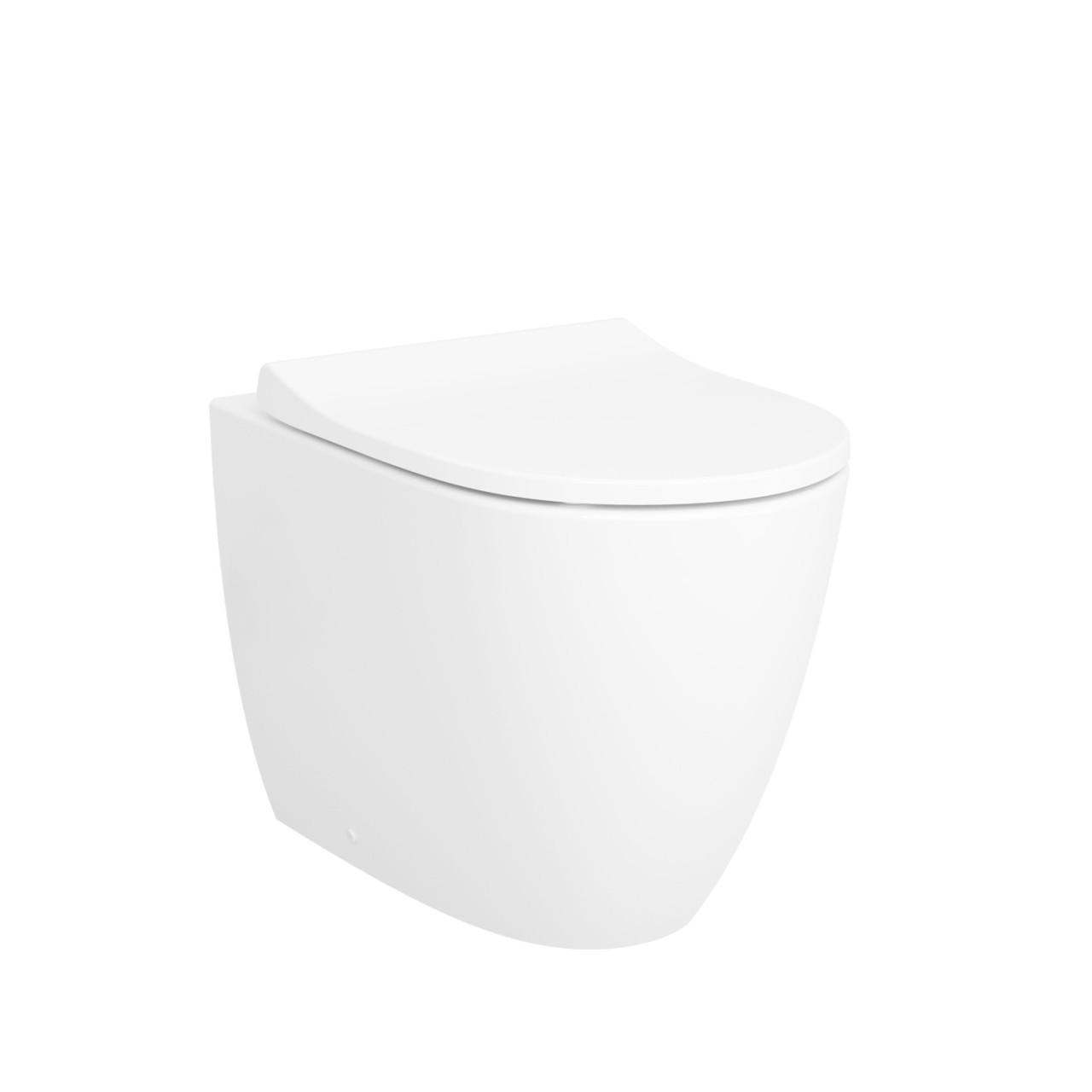 VitrA Sento Tiefspül-Stand-WC VitrA Flush 2.0 ohne Spülrand Weiß Hochglanz,7985B003-0075 7985B003-0075