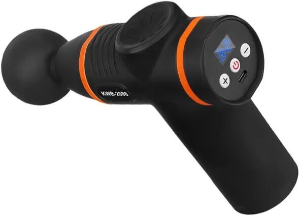INF 32-Gang Mini Faszienpistole: Wiederaufladbares LCD Muskelmassagegerät für Tiefengewebs-Perkussion Schwarz+Orange