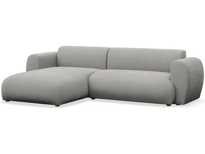 Selsey Emia – L-Form Ecksofa mit Schlaffunktion, pflegeleichte Chenille, links ausgerichtet, Hellgrau