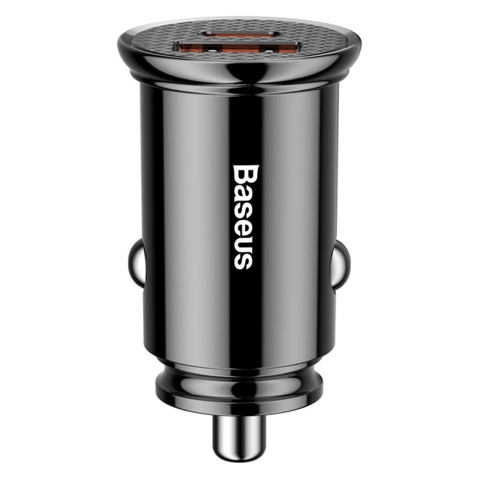 Baseus Circular Plastic A+C 30W PPS Car Charger Black (CCALL-YS01)