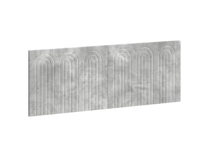 Makastle Kopfteil Betongrau Holzwerkstoff 140x50 cm Wandmontage