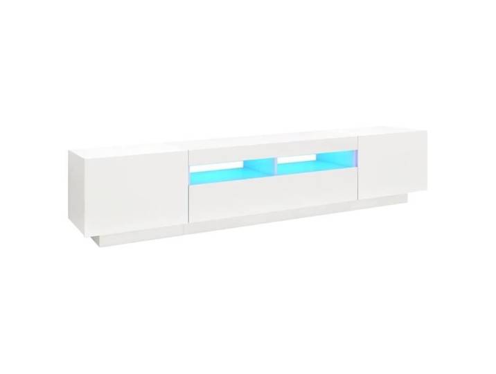 Meuble TV - VIDAXL - Blanc - LED - Moderne - 200x35x40 cm