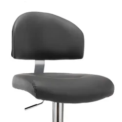 vidaXL Barhocker, graues Kunstleder, Titan Design, Elite-Modell