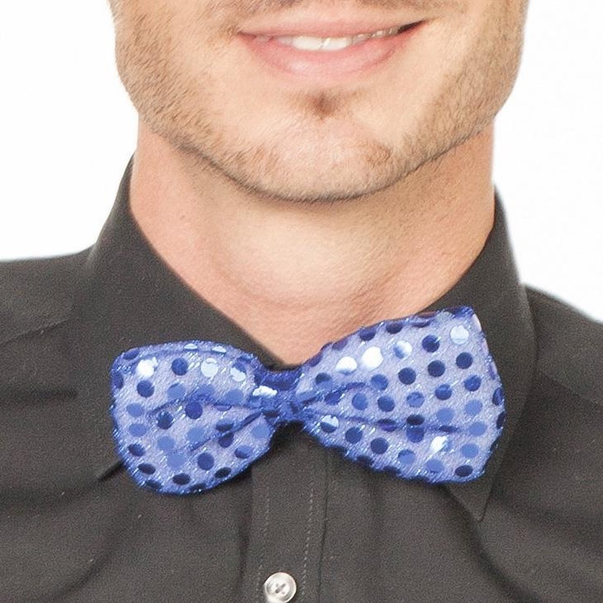 Wilbers & Wilbers Strik met pailletten blauw