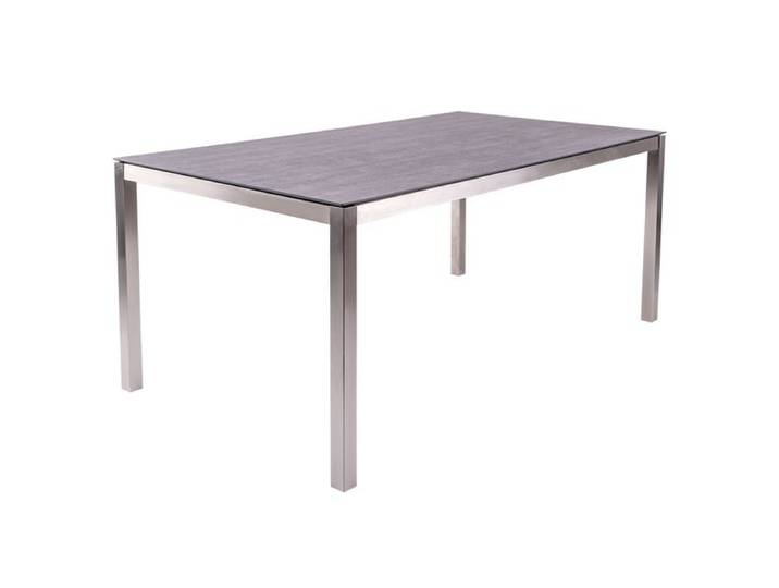 Zebra Opus Gartentisch 160x90cm Edelstahl/HPL Hellgrau