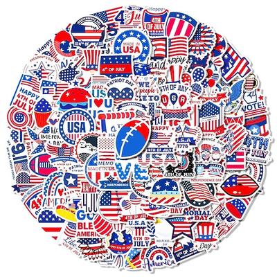 500 Stück Aufkleber zum amerikanischen Unabhängigkeitstag, Aufkleber zum Unabhängigkeitstag des Präsidenten, Aufkleber mit Liebeshut-Motiv