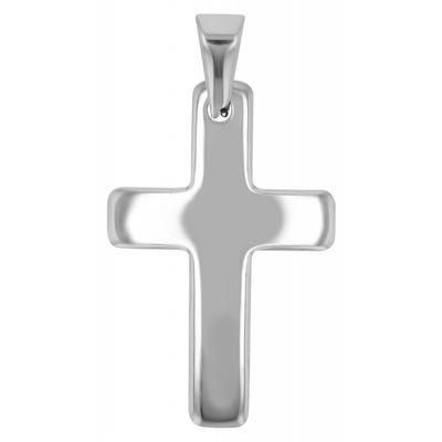 Kettenanhänger ADELIA´S "trendiger Kreuz Anhänger aus Edelstahl", gold, Schmuckanhänger, Damen, Edelstahl, Kettenanhänger