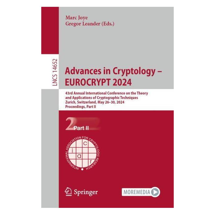 Springer Advances in Cryptology - EUROCRYPT 2024 (Englisch, Softcover, Gregor Leander, Marc Joye) (57032159)
