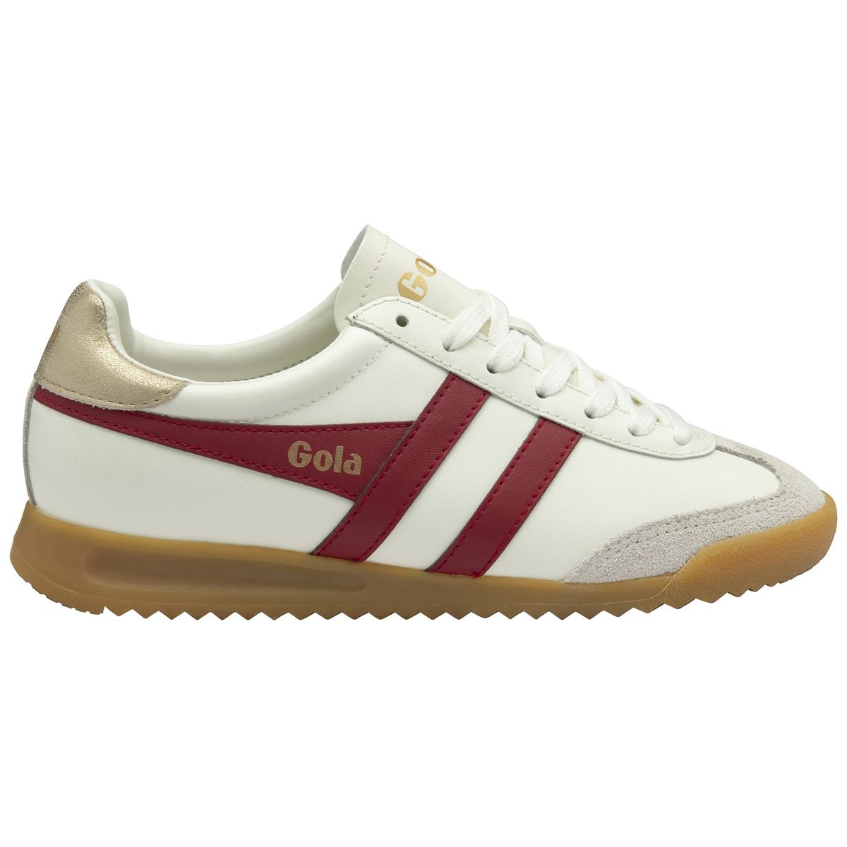 Gola Torpedo Leather Sneaker Women off white/deep red/gold (RY) 39 CLB622-RY-39-offwhitedeepredgold
